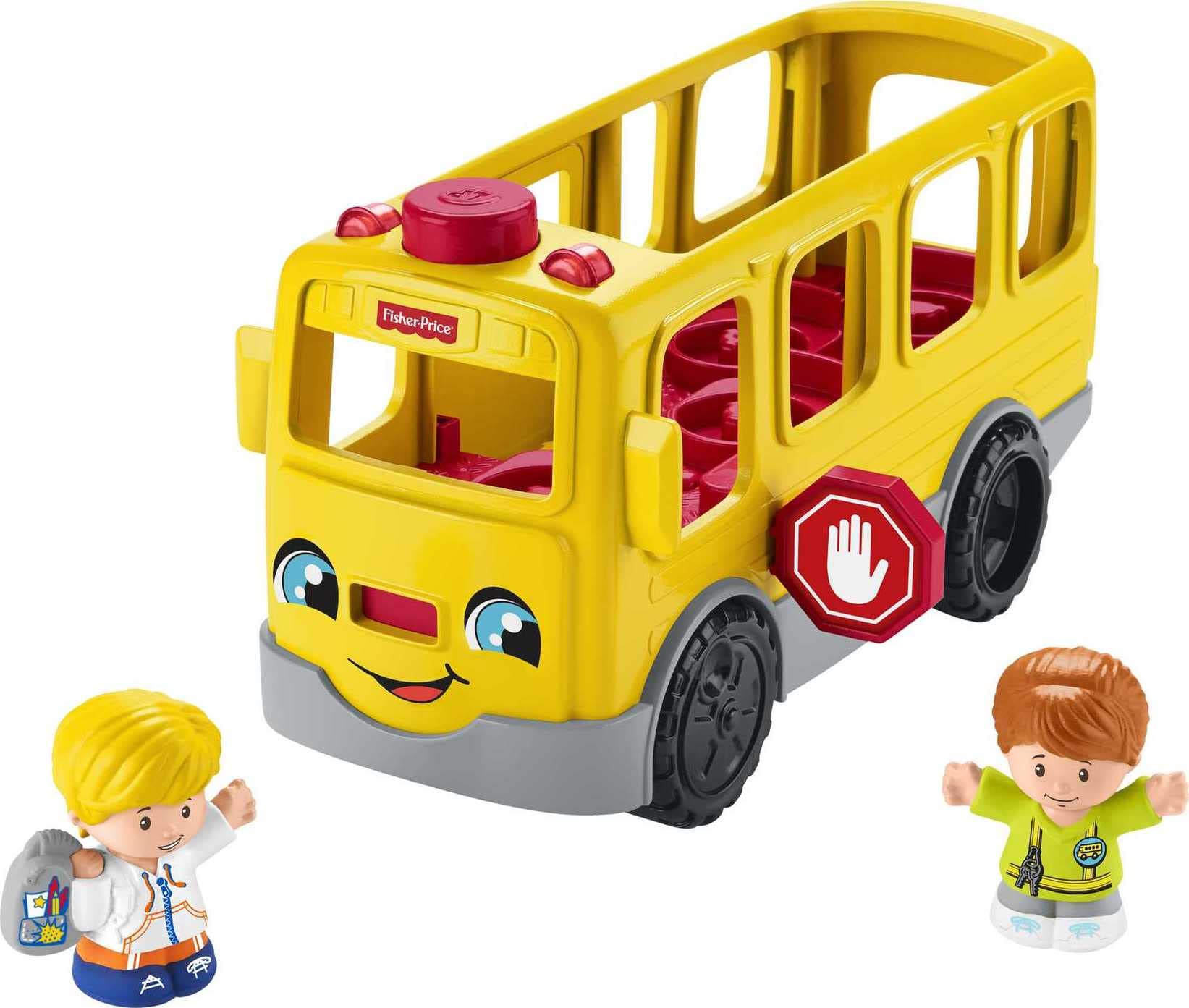 Fisher-Price Little People Sit With Me School Bus - Includes School Bus, Bus Driver Emily and Eddie - Toddler Toys (3pc Set) - Item #181004