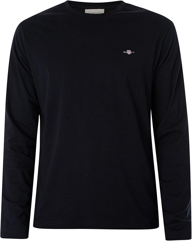 LS Shirt À Manches Longues Reg Shield, Black, M Homme