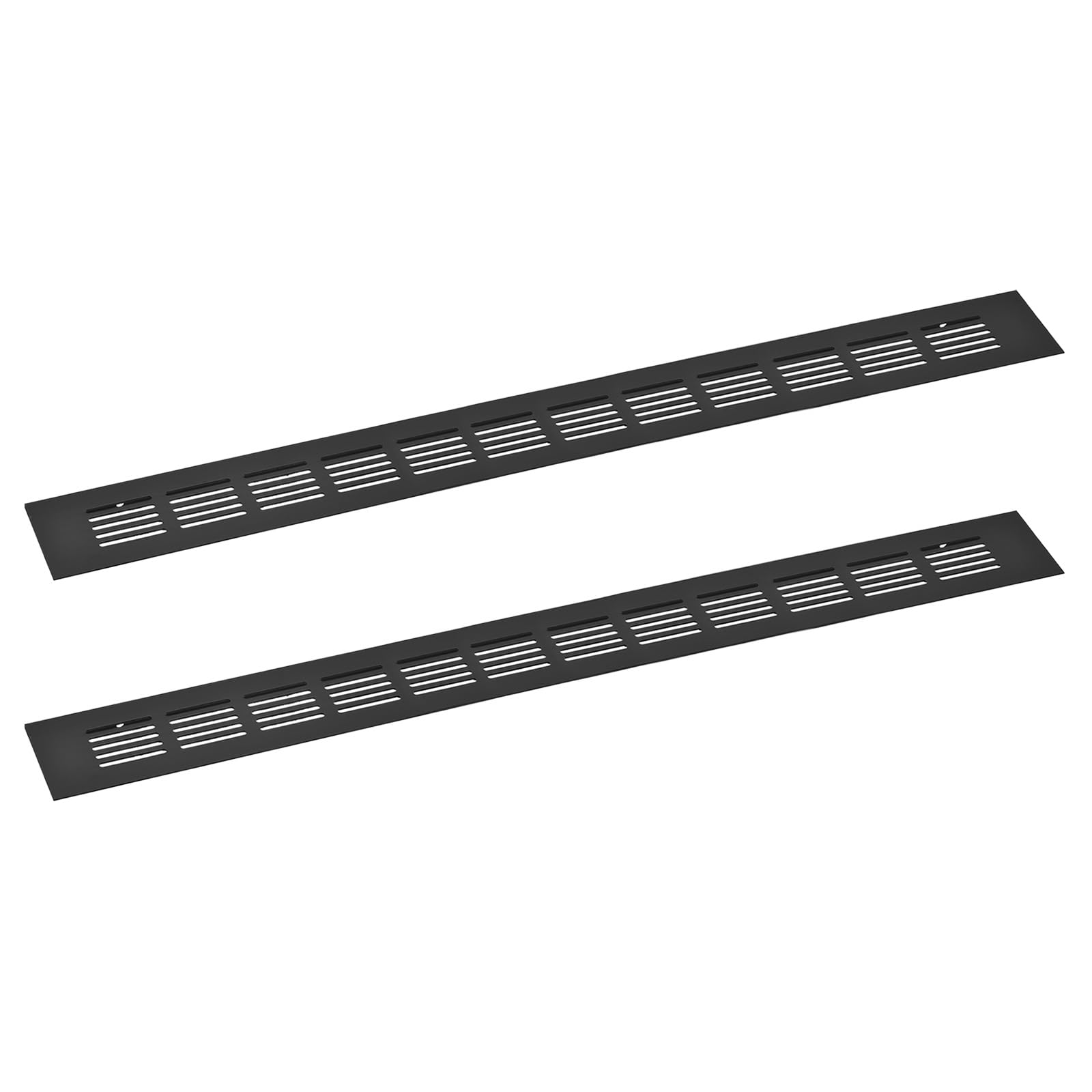 uxcell 2pcs Rectangle Ventilation Grille Aluminum Alloy Mesh Air Vent Cover Louvered Ventilation Cover for Cabinet Wardrobe Shoe Cabinet Closet, 500x50mm / 19.69"x1.97"