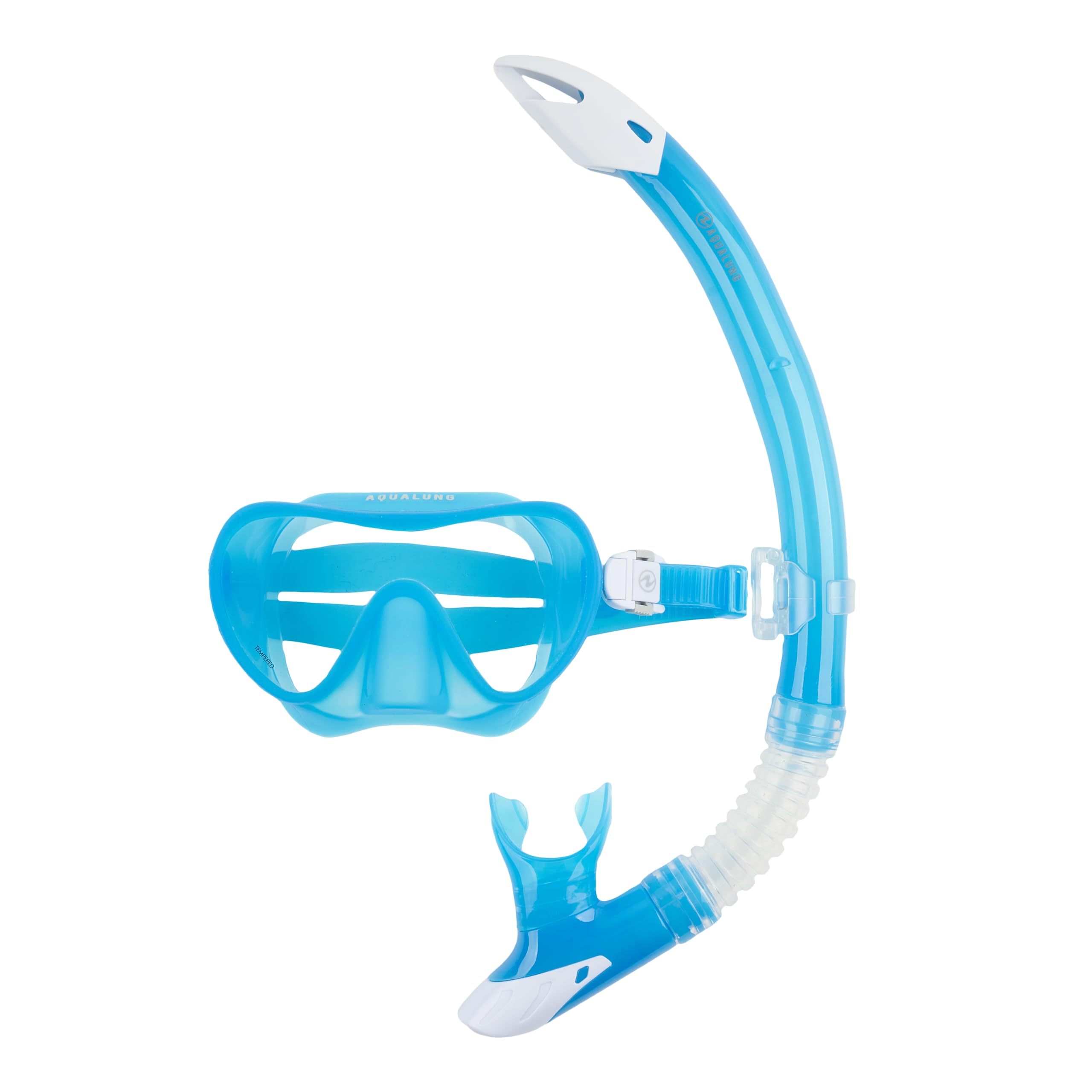 Aqualung Combo Nabul - Mask + Snorkel for adult men and women with 180° vision, UV protection, anti-fog and anti-leak lens