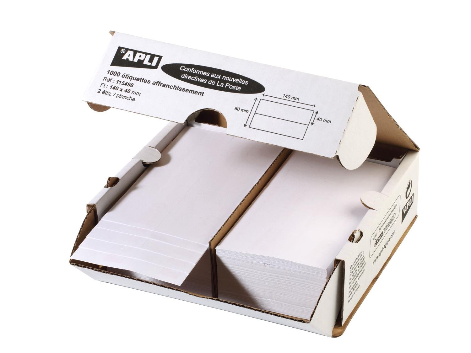 Agipa 115498 Franking Labels 140 x 40 mm, White, Double