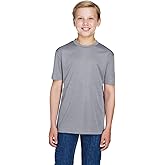 Team 365 Youth Sonic Heather Performance T-Shirt L ATHLETIC HEATHER