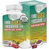 Pure Pressure 50 – Plant-Based Blood Pressure Support Supplement with Beet Root, Hawthorn Berry & Magnesium | Supports Circulation & Heart Health | 60 Vegan Capsules