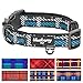 Blueberry Pet 7 Patterns Soft & Comfy Scottish Charleston Regimental Stripes Designer Padded Adjustable Dog Collar, Large, Neck 18