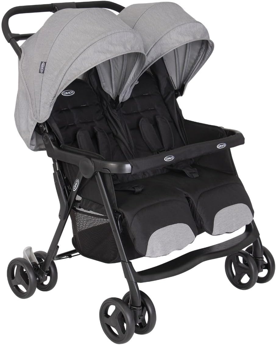 Graco DuoRider Lightweight Double Pushchair Steeple Gray for Birth to 3 Years