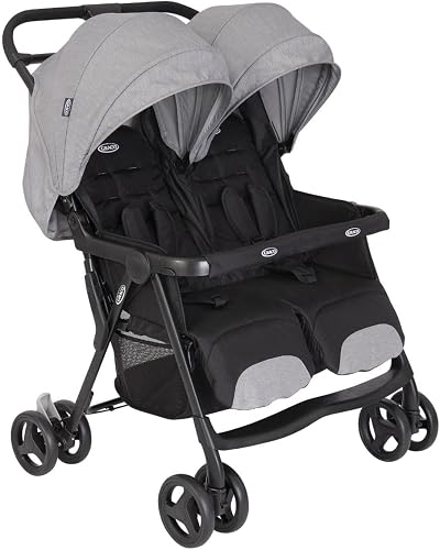 Graco DuoRider Lightweight Double Pushchair Steeple Gray for Birth to 3 Years