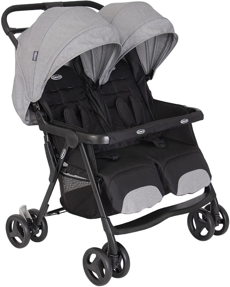 Graco DuoRider Lightweight Double Pushchair Steeple Gray for Birth to 3 Years