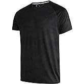 Spyder Mens Active Shirt - Crewneck Dry Fit Workout Shirts for Men - Camo Fitted Short Sleeve Athletic Mens Gym Shirt