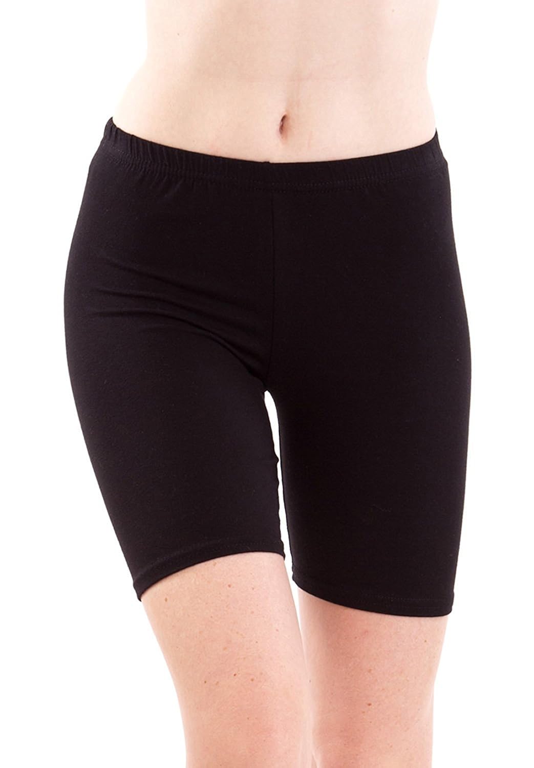 bodyform women's interlock cotton black cycling shorts