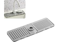 Faucet Mat for Kitchen Sink - 2024 Upgraded Premium Silicone Splash Guard with Fast Drying Properties - Protective Sink Tray 
