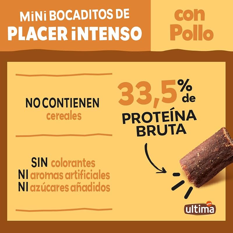Snacks para Cães Mini/Pequenas Mordidas Intensas com Frango 12 x 40g