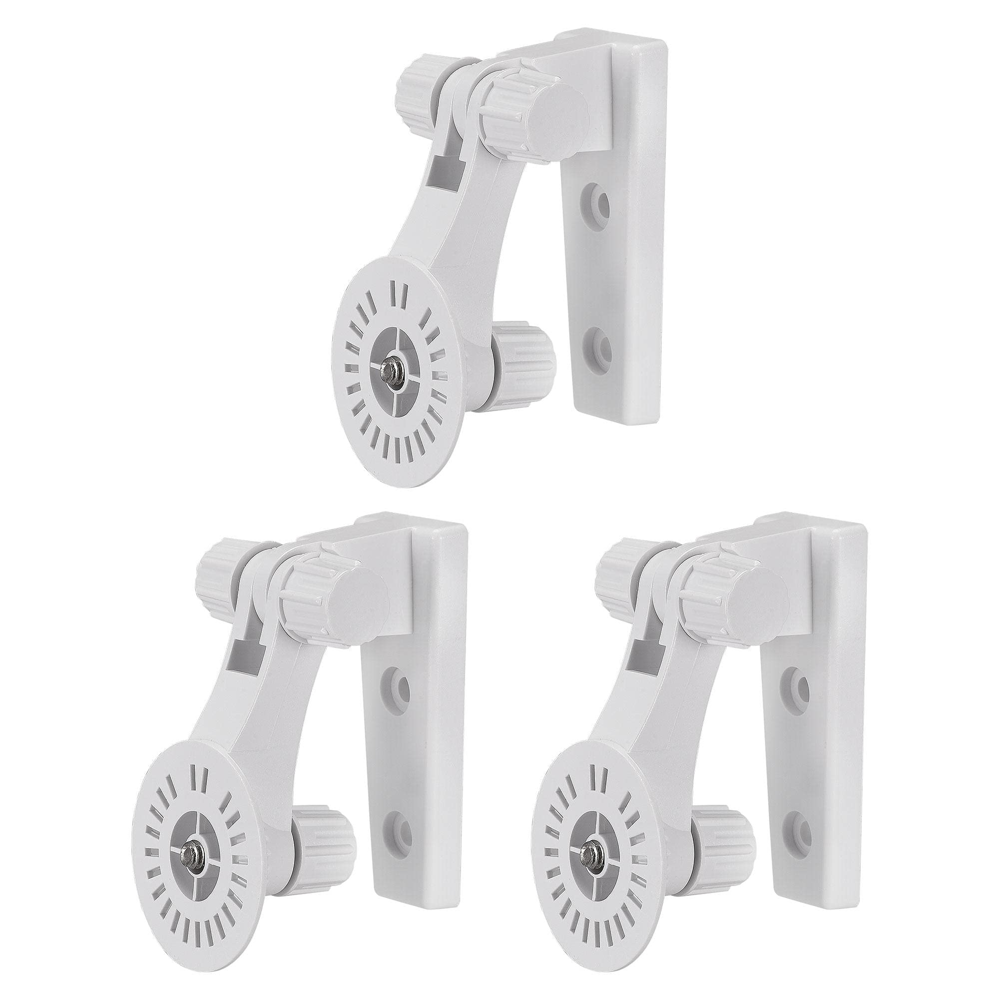 sourcing map Adjustable Security Camera Bracket, Plastic Wall Mount CCTV Stand 110mm Height for Home Surveillance System Mounting, White 3pcs