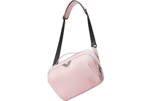 BAGSMART DSLR Camera Bag, Waterproof Crossbody Camera Case with Padded Shoulder Strap, Anti-Theft Bag, Pink