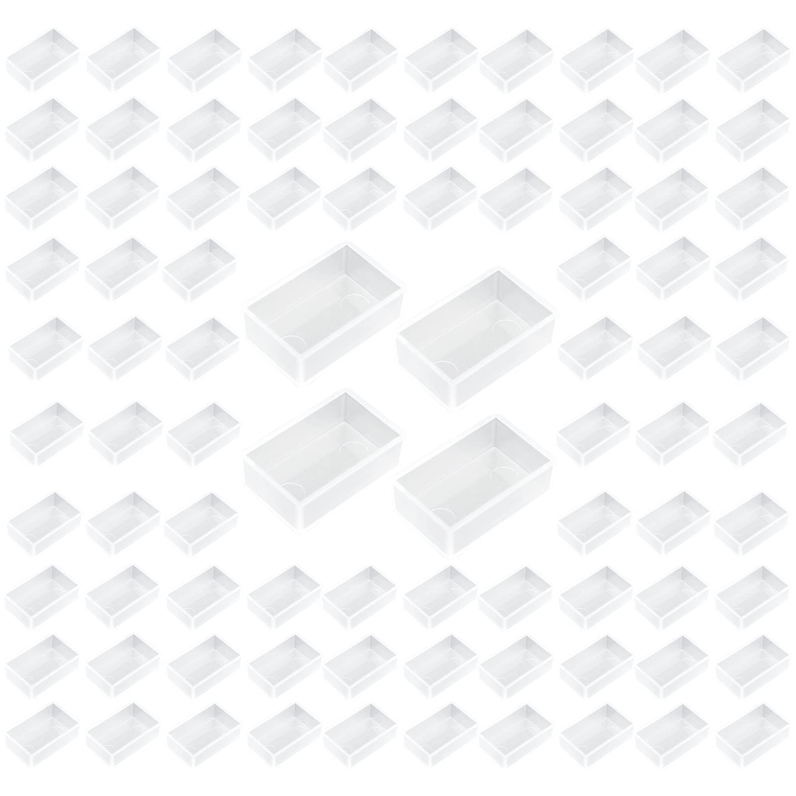 WANDIC Empty Watercolour Paint Pans, 100 PCS Transparent Full Pans for DIY Watercolor Oils