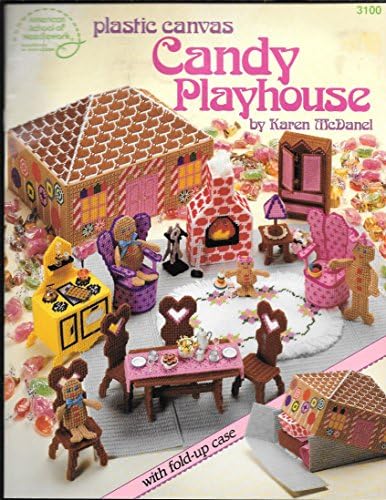 Candy Playhouse - Plastic Canvas Patterns for Gingerbread House, Furniture, Gingerbread People - #3100 Paperback – 1991