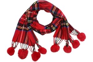 RARITYUS Teens Cashmere Winter Scarf Plaid Shawl Wrap Soft Warm Scarves for Boys Girls