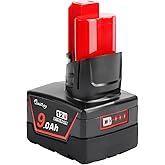 waitley 12V 9Ah Replacement Battery Compatible with Milwaukee 12V Power Tools (Not Made in Milwaukee)