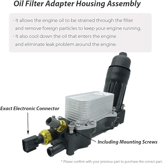 INEEDUP 68105583AC Engine Oil Filter Cooler Housing Assembly Fit for