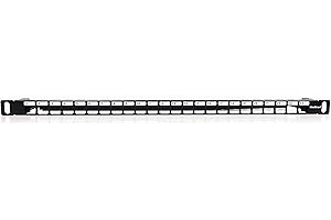WELTRON 24 Port High Density Rear Load Blank Patch Panels - Design to Work with 678 Keystone Jack, 90-024PPRLHD