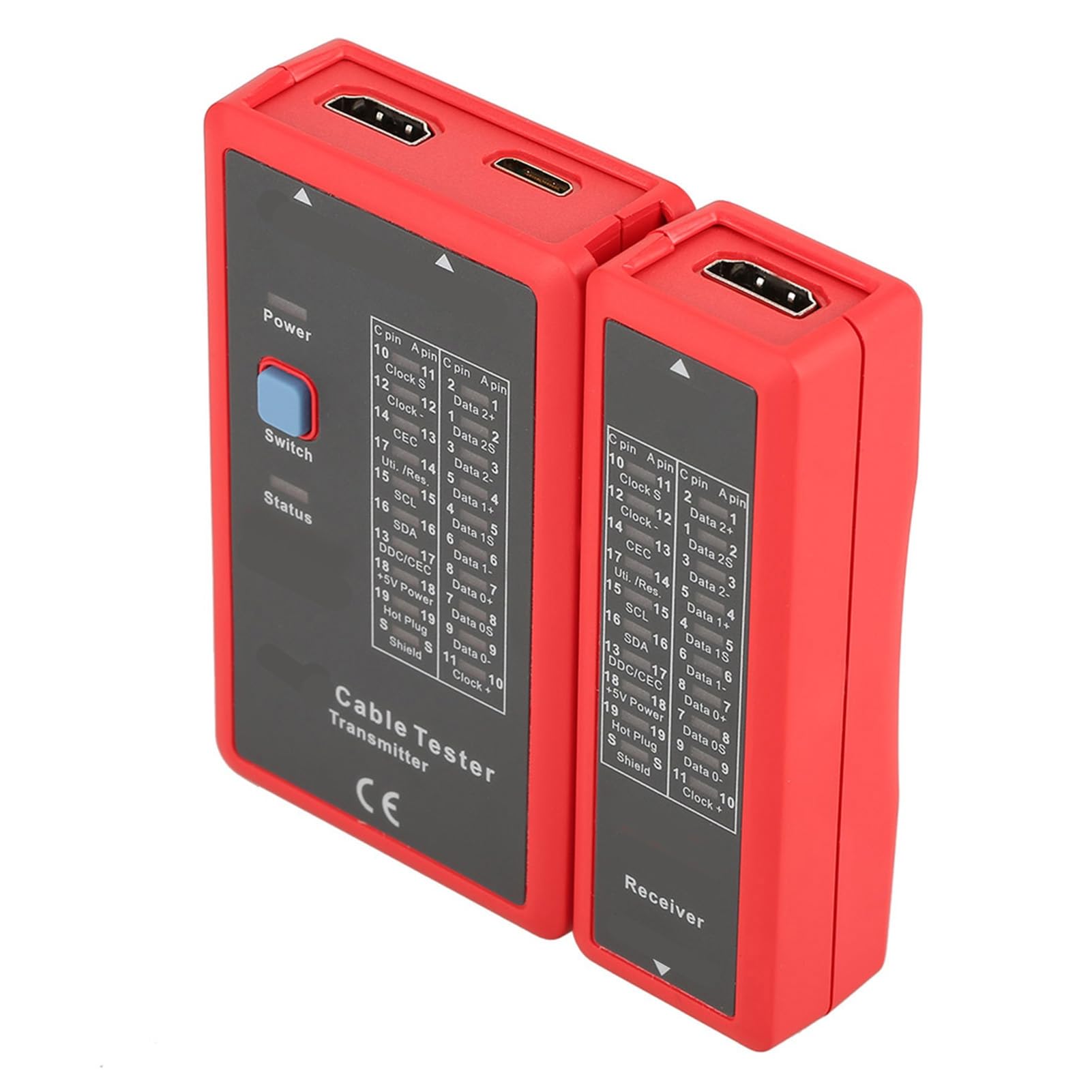 HDMI Cable Tester, UT681 HDMI HDMI/MINI-HDMI HDMI Tester Tool, Data Cable Tester 20-LED Status Indictor Short Finder Circuit Tester