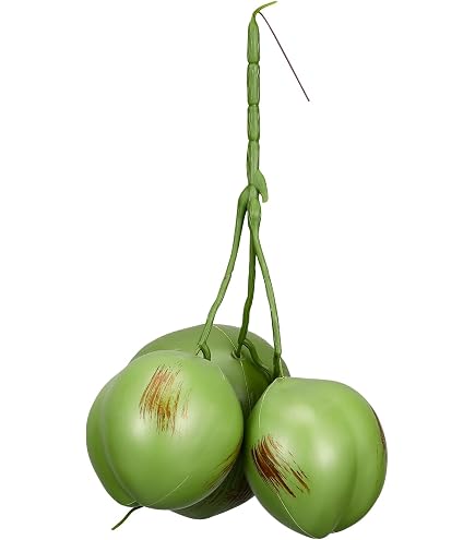 Noix De Coco Artificielle Réaliste – Décoration Tropicale Hawaïenne 27×34 Cm, Accessoire Fête Plage