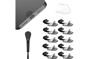 HUACAA Lightning Dust Plug for Charger Port Protects Charging Port Anti Dust Cover Anti-Lost Lightning Dust Plugs, 10-Pack (Lightning dust Cover/Black)