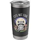 Cute But Feral Raccoon Stainless Steel Insulated Tumbler