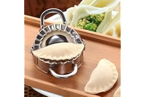Stainless Steel Dumpling Maker - Easy Pressure Wrap & Cut Tool for Perfect Dumplings, Pies & Pastries - Essential Kitchen Gad