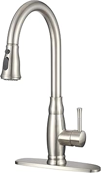 Imlezon Stainless Steel Kitchen Faucet With Pull Down Sprayer