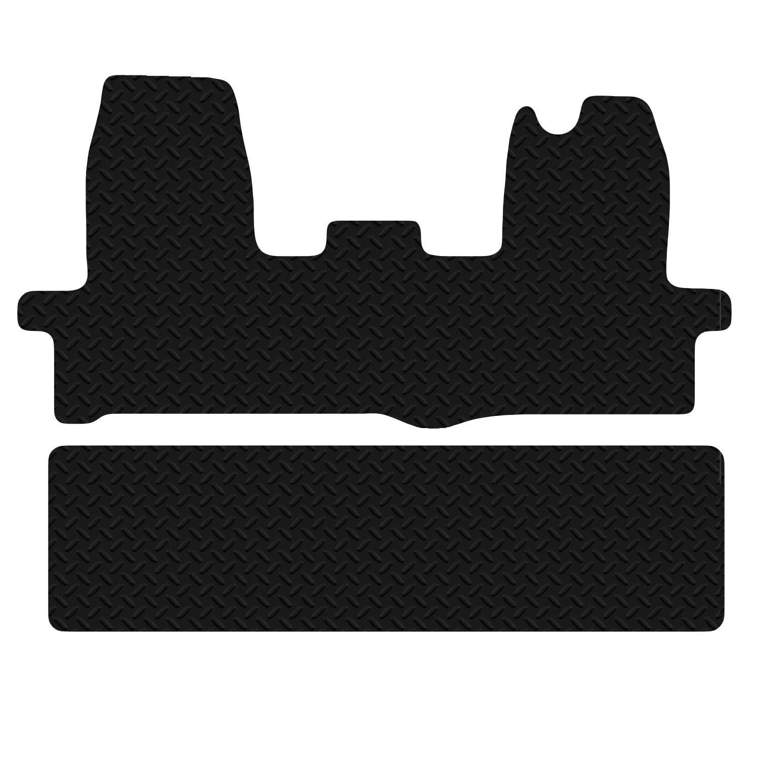 Carsio Car Mats For Ford Transit Crew Cab 2016+ Onwards 3mm 4pc Set Tailored Fit Rubber Floor Mat Complete Accessory Black Custom Fitted - Anti-Slip Backing, Heavy Duty & Waterproof