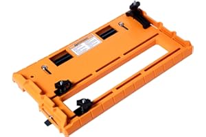 POWERTEC Universal Circular Saw Track Plate Compatible with Most Track Saw Guide Rails and Straight Edge Clamps, Tool-Free Mo