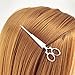 QTMY 4 PCS Metal Cute Scissors Hair Barrettes Bobby Pin Hair Clips Hair Accessories