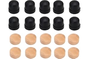 Yibuy 10Pcs Trombone Repair Cork Pad & 10x Bumper Musical Instrument Part Kit Wood Color