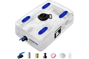 LATHEVEE Water Storage Bladder,Portable Water Tank, Transparent and Foldable with 4 Types of Interface Accessories, Suitable for Gardens, Emergency Situations, Camping, Etc.