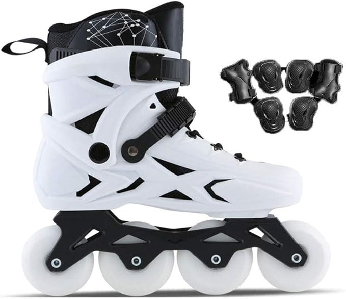 Adult Roller Skates, Beginners Removable and Washable Breathable Inline Skates Full Flash Roller