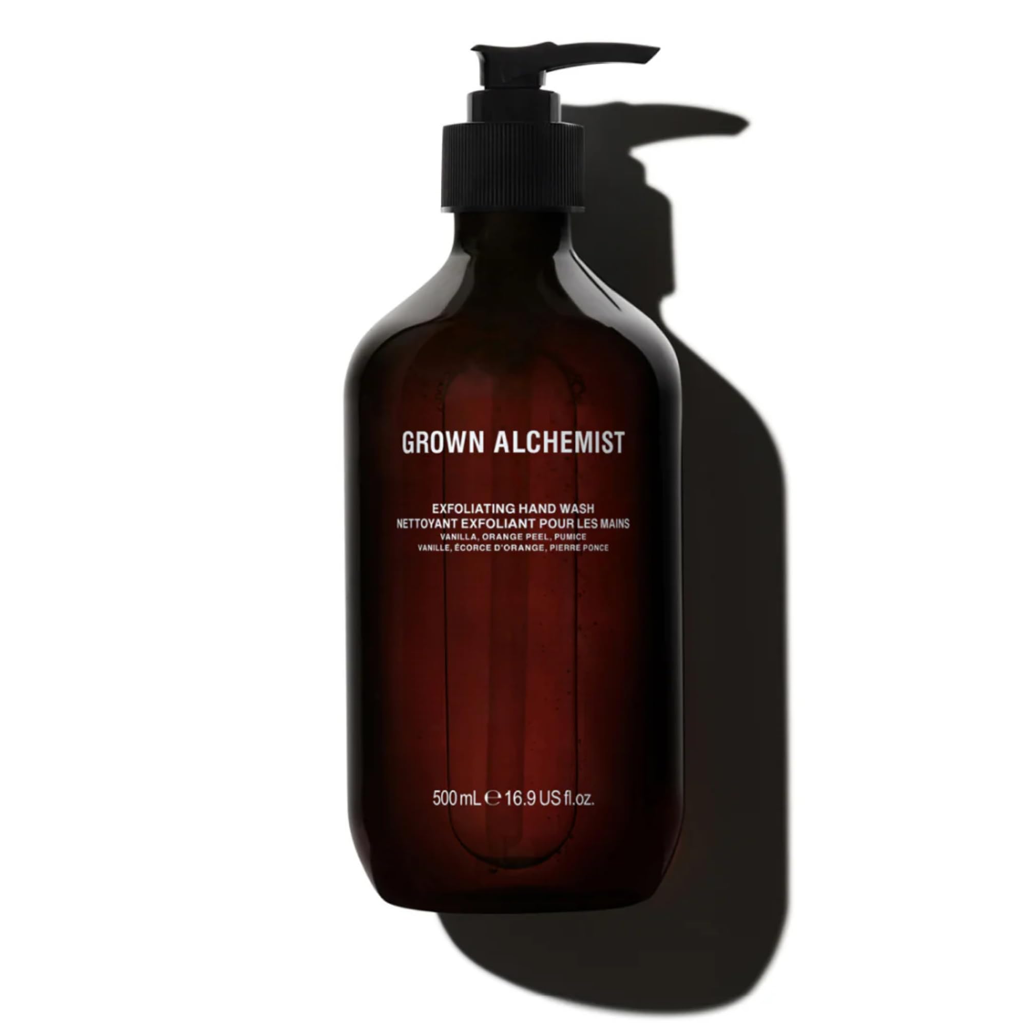 Grown Alchemist Exfoliating Hand Wash - Luxury Vanilla, Orange, Pumice, Organic Hand Soap - Natural Vegan Bioactive Botanicals for Sensitive Skin, Moisturising, Hydrating - Liquid Gel Handwash 500 ml