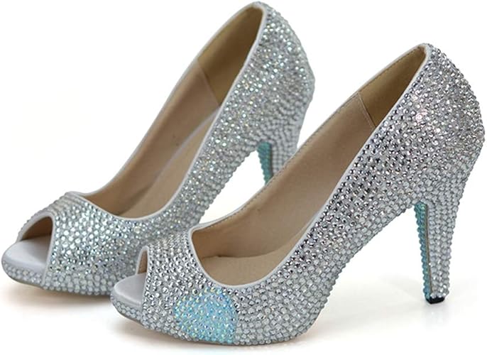 comfortable silver pumps