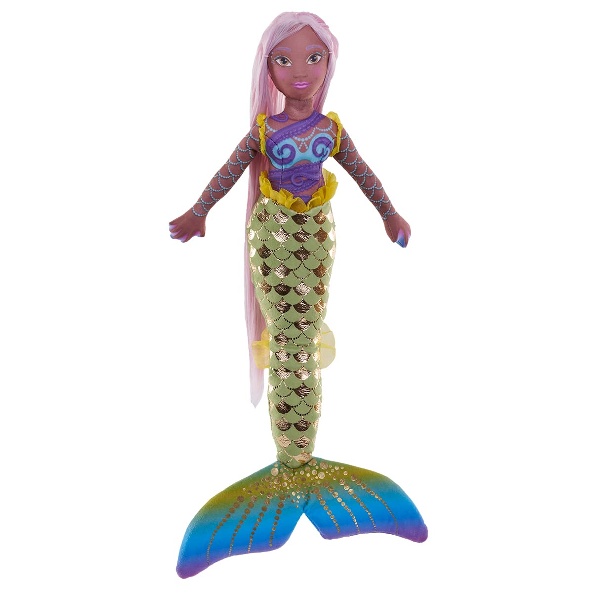 Wild Republic Mysteries of Atlantis, Mermaid Nyla, Stuffed Toy, 20 inches, Gift for Kids, Plush Toy, Doll, Fill is Spun Recycled Water Bottles