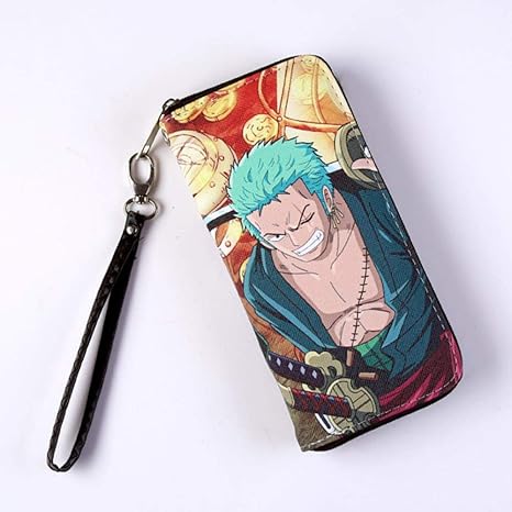 Nuandi Langer Abschnitt Anime Brieftasche Cosplay Studenten Brieftasche Schlanke Geldborse Portemonnaie Kreditkartenhulle One Piece Roronoa Zoro Amazon De Kuche Haushalt