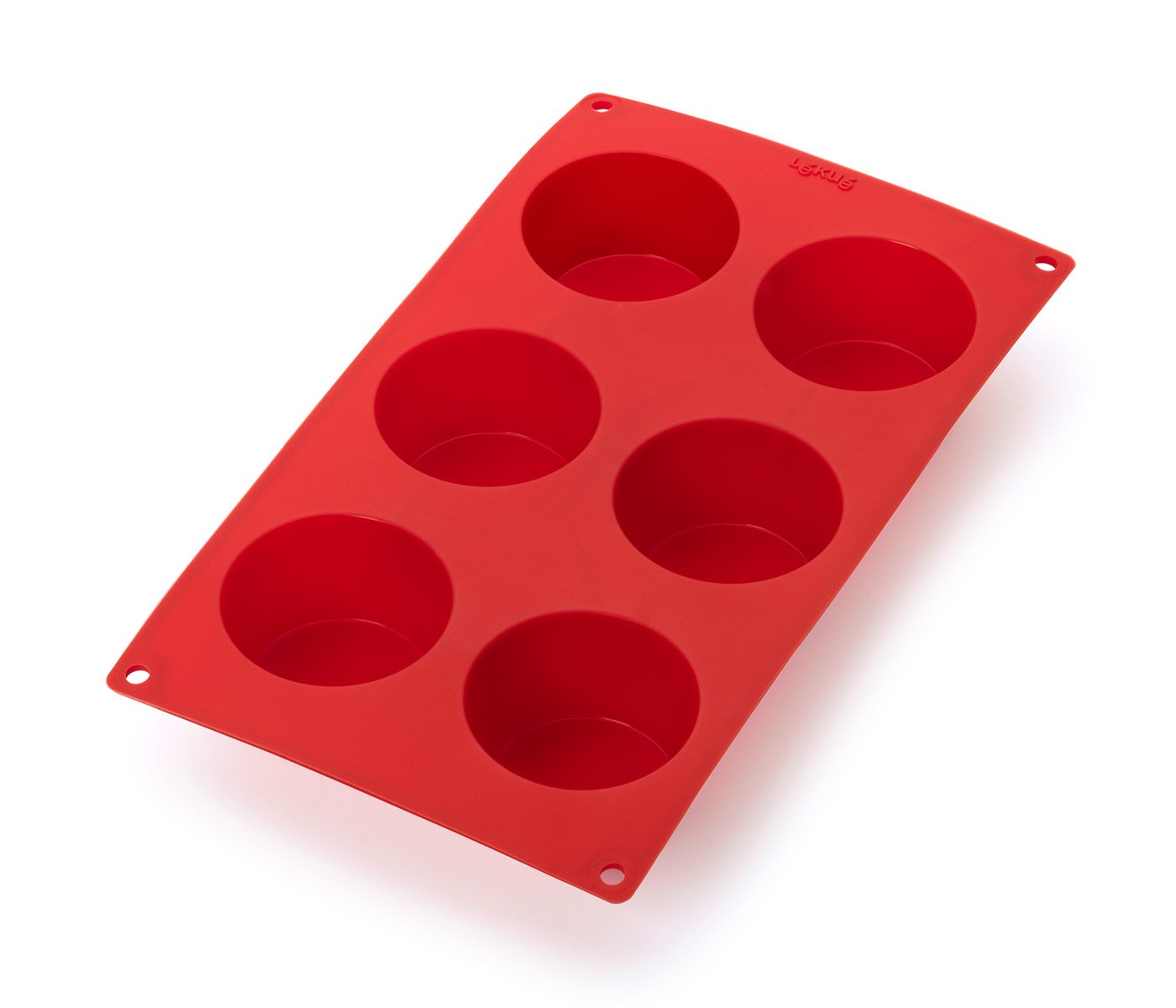 Lékué 0620806R01M022 Pastry Mold, Red, 6 cavities