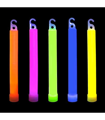 50 Bastoncini Luminosi Jumbo 25,4 Cm Glow Fever - Verde, Lunga Durata 8-14 Ore - Per Feste, Rave, Matrimoni