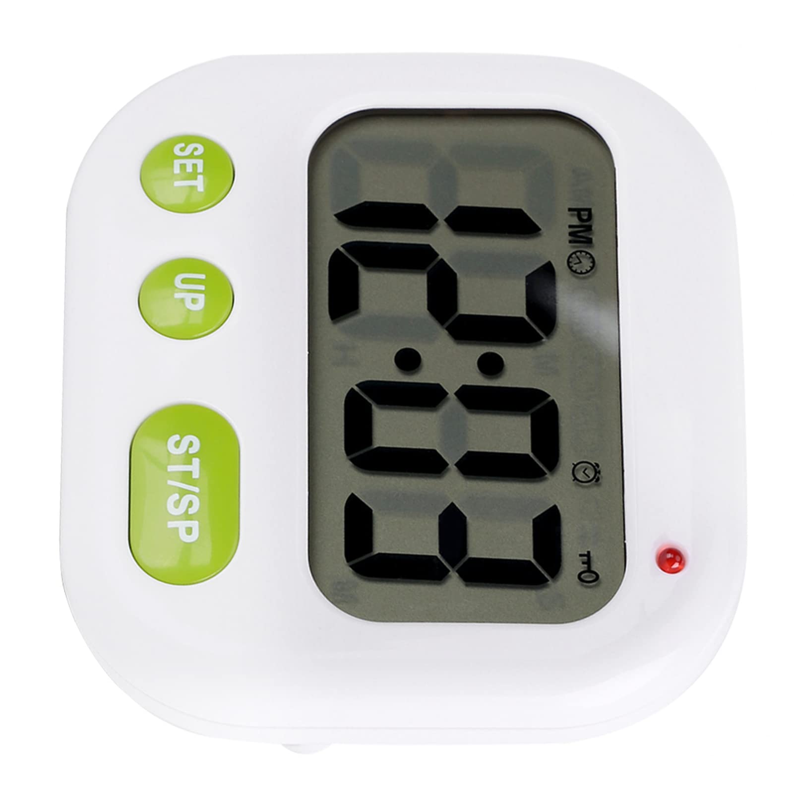 GLOGLOW Digital Alarm Clock, Music/Vibration Digital LCD Electronic Alarm Clock Adjustable Alarm Volume Sleep Timer