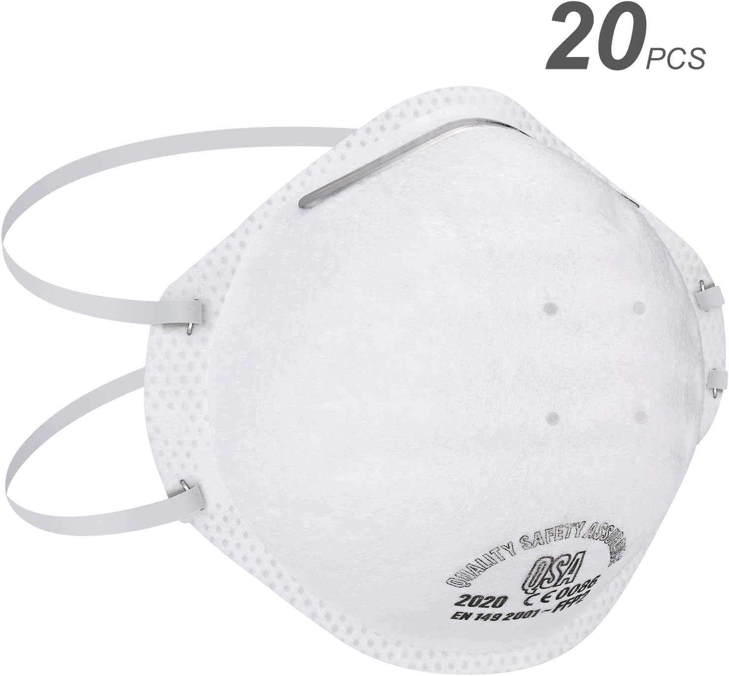 N95 Respirator Face Mask, Filtering efficiency 99.99% 9~12 days arrives (FFP2 20 PCS)