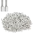 XHF 1000 PCS AWG 22/0.5mm² Wire Ferrules Insulated Copper Crimp Connectors, Crimp Pin Cord End Terminals White