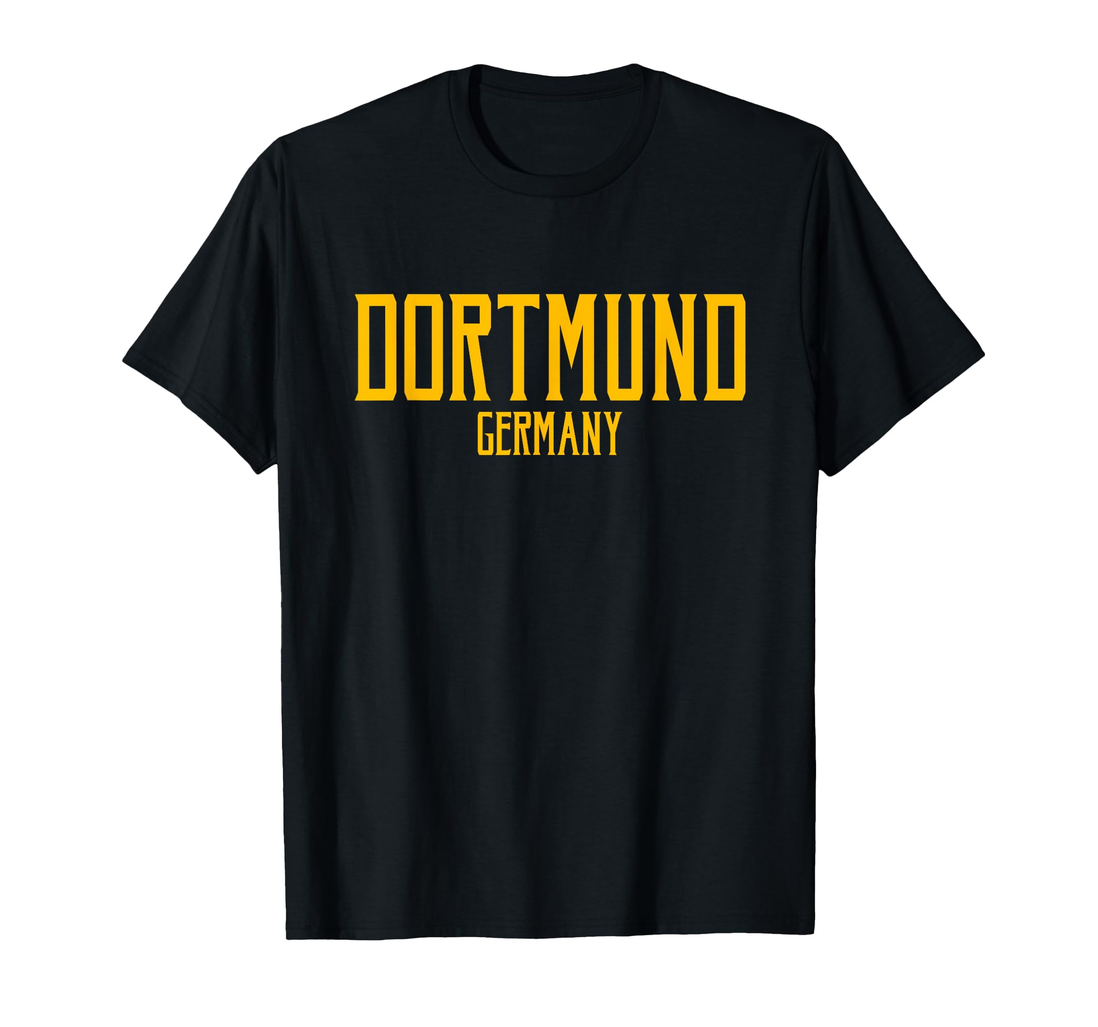Dortmund Germany Text Amber Print T-Shirt