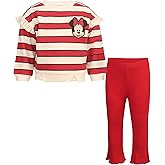 Magic Threadz Disney Clothes Baby Girls Pant Set – Minnie Mouse, Stitch & Toy Story Ruffle Top with Pants Outfit (12M–24M)
