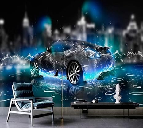 Amazon Mbwlkj 3dカスタム壁紙ステレオウォータースポーツカードリーム装飾壁クールリビングルーム壁画車のショールームの壁紙 0cmx140cm 壁紙