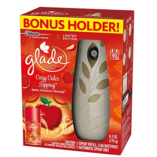 Glade Large Automatic Spray Air Freshener Starter Kit, Cozy Cider Sipping, 6.2 Ounce - //coolthings.us