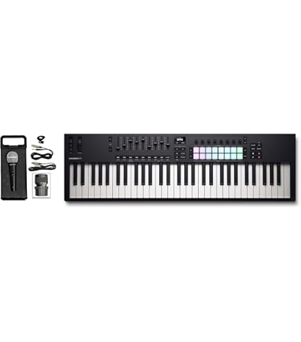 Amazon.com: Audiosavings Bundle: Novation LAUNCHKEY 61 MK4 61-Key