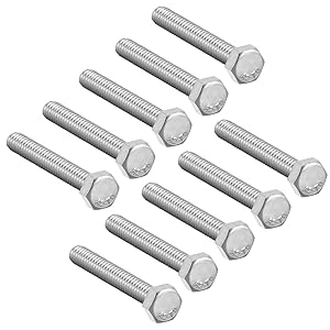 uxcell M5 Hex Bolt M5-0.8 x 35mm UNC Hex Head Screw Bolts A2-70(304) Stainless Steel Fully Threaded Hex Tap Bolts 10pcs